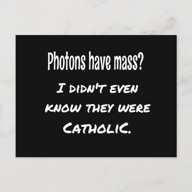 Fotos haben MASS Funny Sarcastic Jockey Science Postkarte (Vorderseite)