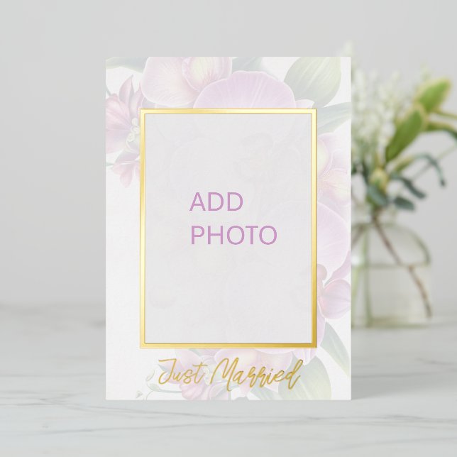 Fotos Hochzeit nur verheiratet ankündigen Karte hi (Stehend vorne)