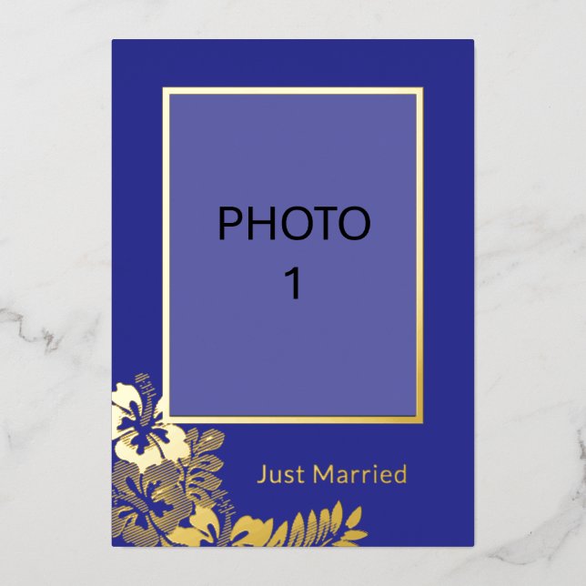 Fotos Hochzeit nur verheiratet ankündigen Karte hi (Vorderseite)