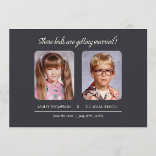 Fotos im Kindesalter Save the Date Einladung