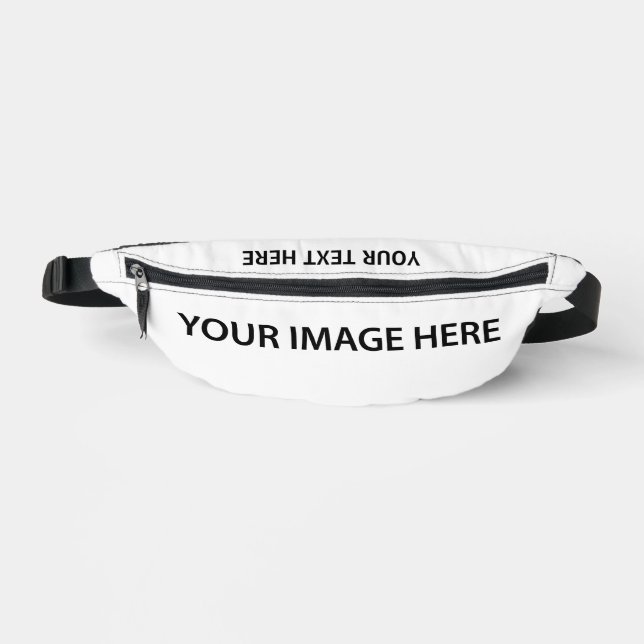 Fotos laden & Text hinzufügen - Einfache Bilder Bauchtasche (Vorderseite)