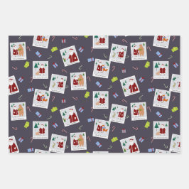 Fotos mit Santa Packpapier Geschenkpapier Set