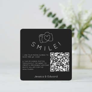 Fotos QR Code Black Chic Moderne Hochzeit