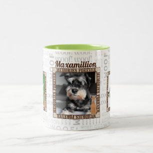 Fotos von Brawn und Tan Pet Memorial Hund Zweifarbige Tasse
