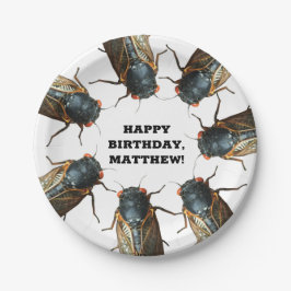 Fotos von Cicadas-Bug, Personalisierte Insekten Pappteller