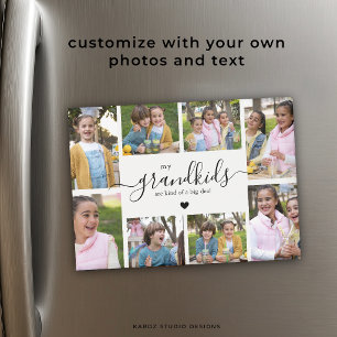 Fotos von Enkelkindern als Collage-Geschenk für Om Magnet