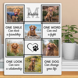 Fotos von Haustieren Collage Hunde Liebhaber Zitat Fotoplatte