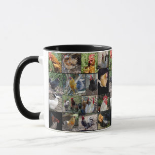 Fotos von Hühnern und Rostern, Tasse
