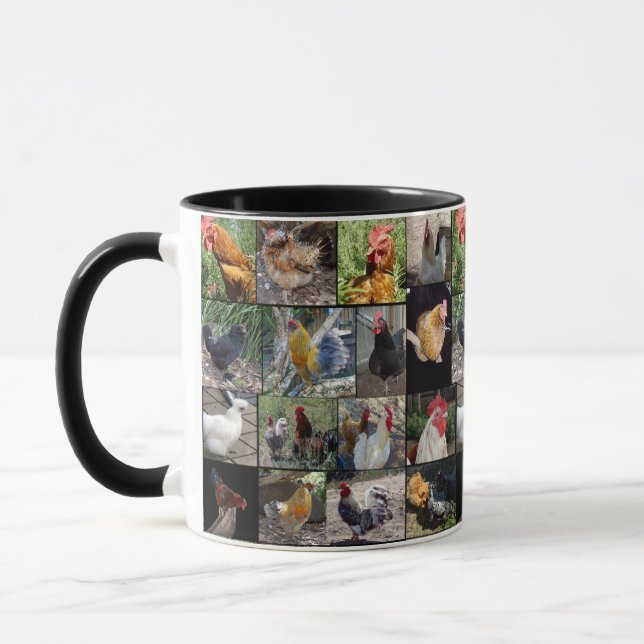 Fotos von Hühnern und Rostern, Tasse (Links)