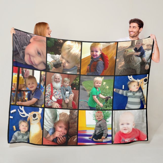 Fotos zur FotoCollage 12 Square Instagram Fleecedecke (Beispiel)