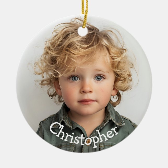 Fotoschmuck Keramik Ornament (Vorne)