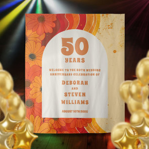 Fotoshop zum 50. Geburtstag von Retro Wandteppich