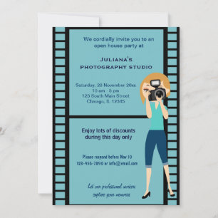 Fotostudio-Feier Einladung