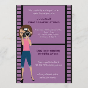Fotostudio-Feier Einladung