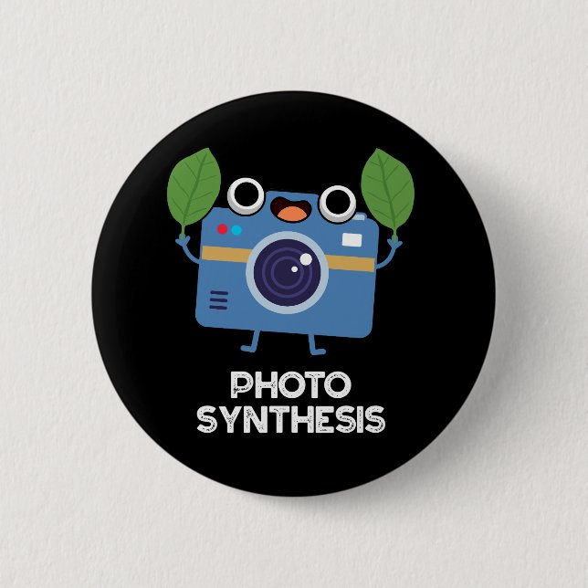 Fotosynthese Funny Camera Pub Dark BG Button (Vorderseite)