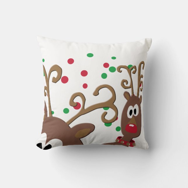 Fototobomb Reindeer Decorative Weihnachtskissen Kissen (Vorderseite)
