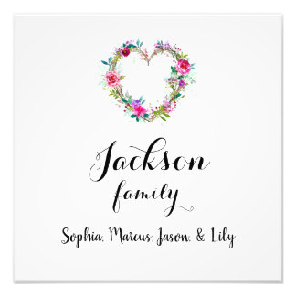 Fotovergrößerung mit Familienname Fotodruck