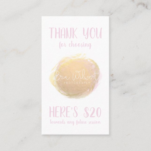 Fotovoltaik-Gutscheinkarte Visitenkarte (Vorderseite)