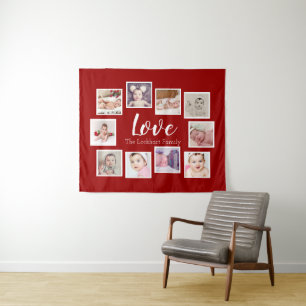 Fotovorlage 10 Personalisierte Liebe Collage Wandteppich