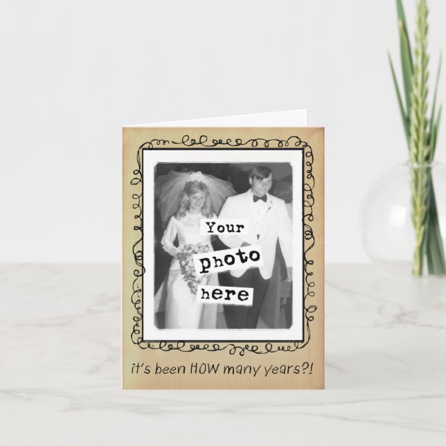 Fotovorlage Hochzeitstag Glückwunsch Karte (Vorderseite)
