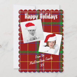 Fotovorlage Red Tartan Weihnachten
