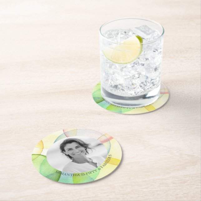 Fotovorlage Untersetzer Geburtstagsparty Thema (Vor Ort)