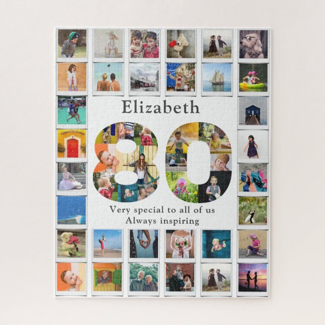 Fotovorlage zum 80. Geburtstag (Vertikal)