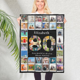 Fotovorlage zum 80. Geburtstag Fleecedecke