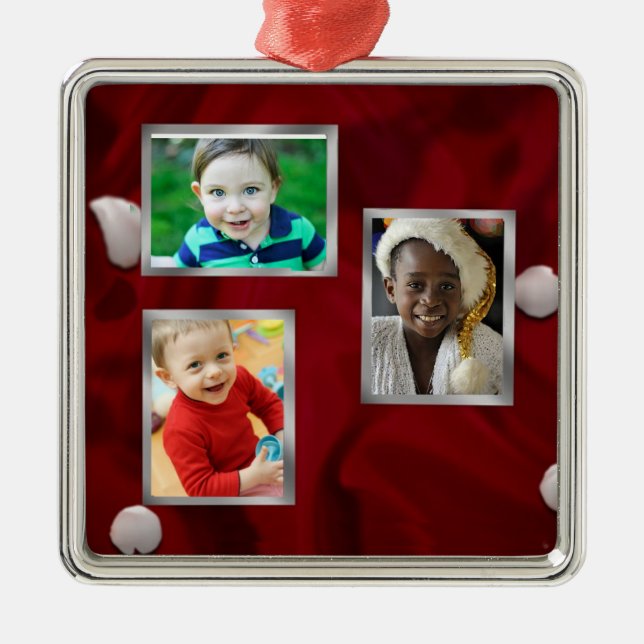 Fotoweihnachtsverzierungen Ornament Aus Metall (Vorne)