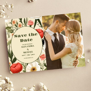 FotoWhimsical Wildblume Meadow Wedding Save The Date