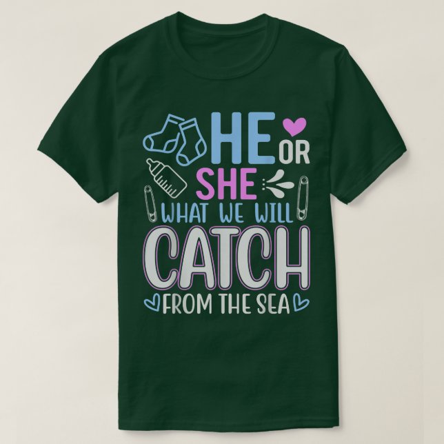 Fötus Baby-Se-Ereignis Er oder sie Geschlecht offe T-Shirt (Design vorne)