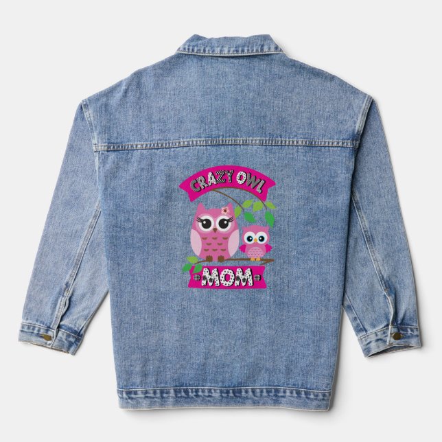 Fou Chouette Maman Fête des Mères Oiseau Nocturne  (Verso)