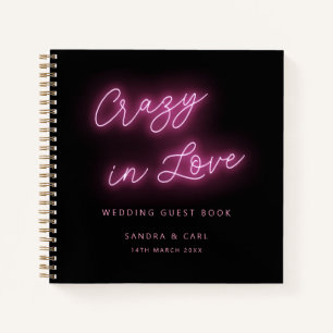 Fou de l'amour Neon Glow Mariage livre d'or