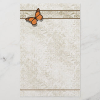 Fougères de papillon de ~ de papeterie de motif de