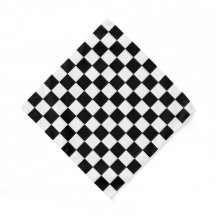 Foulard à carreaux noir et blanc