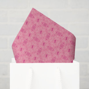 Foulard de cowgirl en papier de soie rose Dismal C