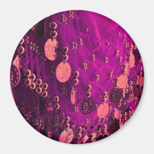 Foulard de danse du ventre avec aimant de monnaie