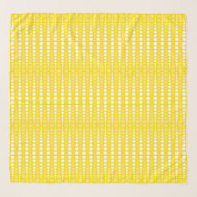 Foulard en chiffon à pois jaunes et blancs