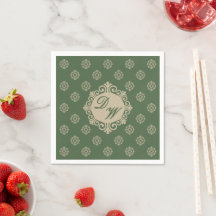 Foulard rosette geometrisches Muster, Salbei grün