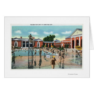 Foule à la piscine Spa de Saratoga