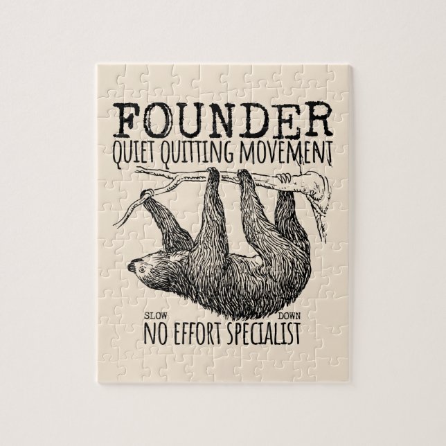 Founder Quiet Quitting Movement Cute Sloth (Vertikal)