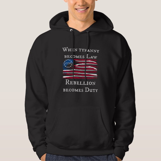 Founding Fathers Declaration of Indepedence Americ Hoodie (Vorderseite)