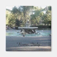 Fountain in Villa Borghese garden, Rome Magnet