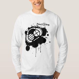 Four4ths_Black Fleck auf Weiß T-Shirt