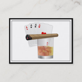 Four Aces, A Drink and Cigar Visitenkarte
