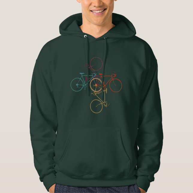 four bicycles. bikes, cycling, hoodie (Vorderseite)