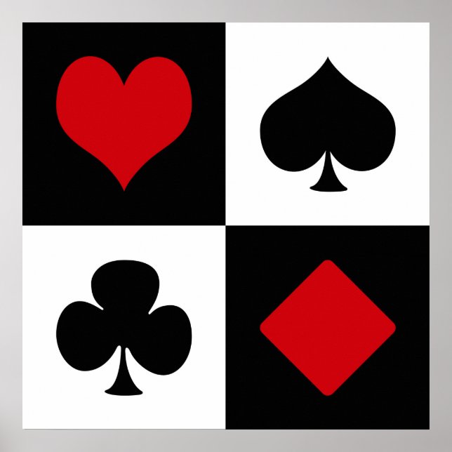 Four card suits poster (Vorne)