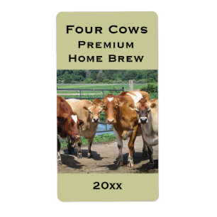 Four Cows Home Brew Étiquette