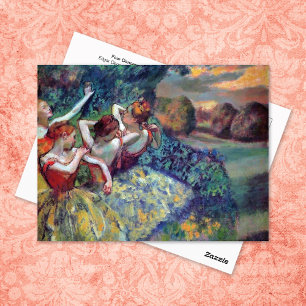 Four Dancers Ballerinas Edgar Degas Postkarte