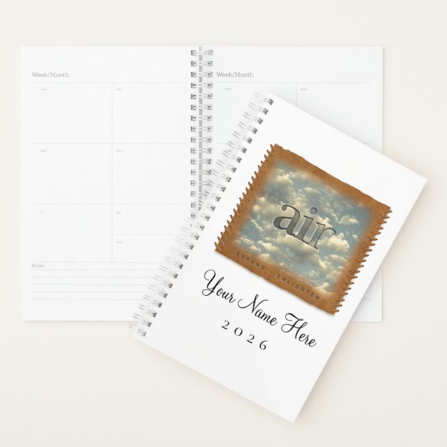 Four Elements - AIR - Personalized Day Planner (Devant avec enveloppe)